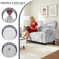 thumbnail image 6 of Xoenoiee White Marble Print Recliner Loveseat Cover, Stretch Jacquard Reclining Loveseat Cover Furniture Protector Sofa Slipcovers 2 Seat Recliner Covers with Elastic Bottom for Kids Pets, 6 of 6