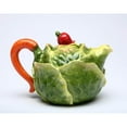 thumbnail image 3 of Hand Painted Ceramic Cabbage Teapot with Carrot Lid 16oz, 3 of 3
