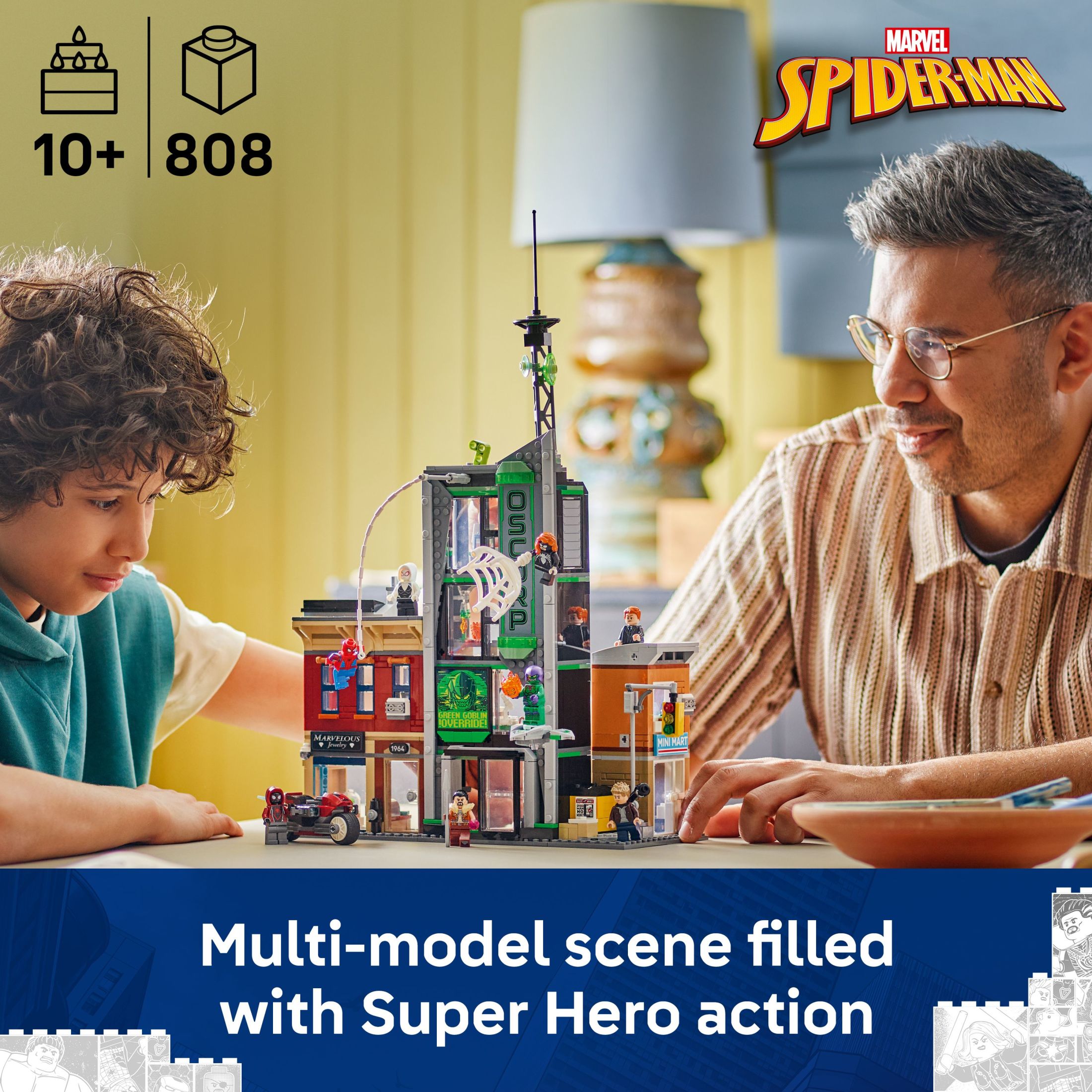 LEGO Marvel Spider-Man vs. Oscorp, Juguete de Construcción - Set de Imaginación con 8 Mini Figuras de Juguete para Niños y Niñas, Mayores de 10 Años - Bloques de Construcción de Superhéroes para Pre Adolescentes - Idea de Regalo Genial para Cumpleaños - 76324 3