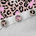 thumbnail image 4 of Homewish Cute Cartoon Bowtie Black Out Curtains,Leopard Print Curtains Pack of 2 (42x63 Each),Brown Pink Bedroom Curtains For Girls,Microfiber Bedroom Decor, 4 of 6