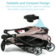 Costway Foldable Lightweight Baby Stroller Travel Pushchair 0-36 Months Age Group 13 lbs Coffee