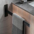 thumbnail image 1 of Towel rail without drilling black one-armed stainless steel towel rail bathroom wall mounting brushed self-adhesive guest towel rail for bathroom and, 1 of 5