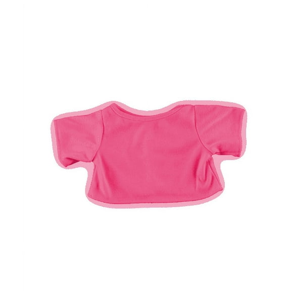 Pink Tee Shirt Outfit For Stuffed Plush Animals Fits Most 6'' to 10'' Animals