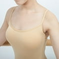 thumbnail image 3 of Leotard Skin Tone Women's Nude Camisole Dance Basic Bodysuit Low Back, 3 of 6
