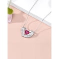 thumbnail image 4 of CACA LADY Wing Heart Necklace 925 Sterling Silver Red Wing Necklace July Birthstone Jewelry for Bride, 4 of 6