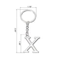 thumbnail image 2 of Uxcell Initial Letter Key Chain Letter X Key Chain Pendant Key Ring Bag Backpack Decor Silver, 2 of 4