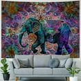 thumbnail image 4 of JRXY Mandala Elephant Tapestry, Trippy Purple Bohemian Boho Animal Indian Tapestry Wall Hanging for Bedroom, Hippie Tapestries Poster Blanket College Dorm Home Decor Painting, 4 of 6