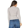 thumbnail image 5 of Celebrity Pink Women's Long Sleeve Mock Neck Rib Top, Sizes XS-XXXL, 5 of 6