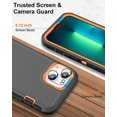 thumbnail image 3 of Entronix Funda Resistente para iPhone 13, Triple Capa, Resistente a Golpes y Anticaídas, Color Naranja, 3 of 9
