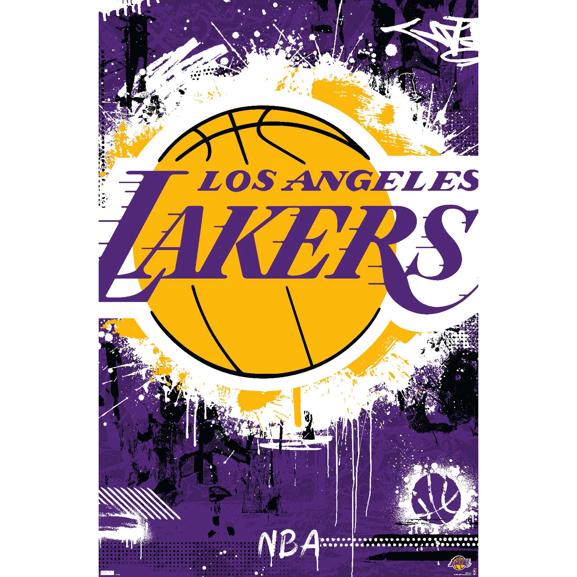 NBA Los Angeles Lakers - Maximalist Logo 23 Wall Poster, 22.375" x 34"