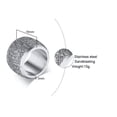 thumbnail image 3 of 16mm Chunky Rings for Women Sandblasting Surface Stainless Steel Bulky Band 6-10, 3 of 7