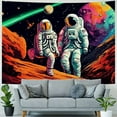 thumbnail image 4 of Shiartex  Funny Space Astronaut Alien Tapestry for Men Guys Bedroom, Cool Trippy Universe Planet Art Tapestries Wall Hanging College Dorm Boys Room Decor  40x30inch, 4 of 6