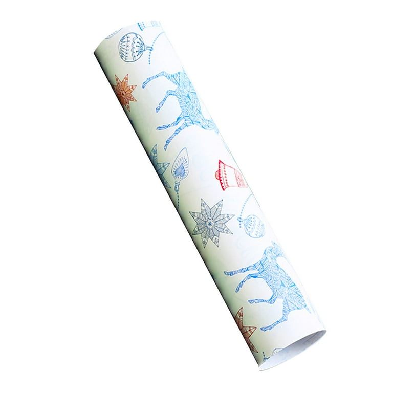 Blue and White Christmas stars and Snowflakes Gift Wrapping Paper Rolls, 1pc