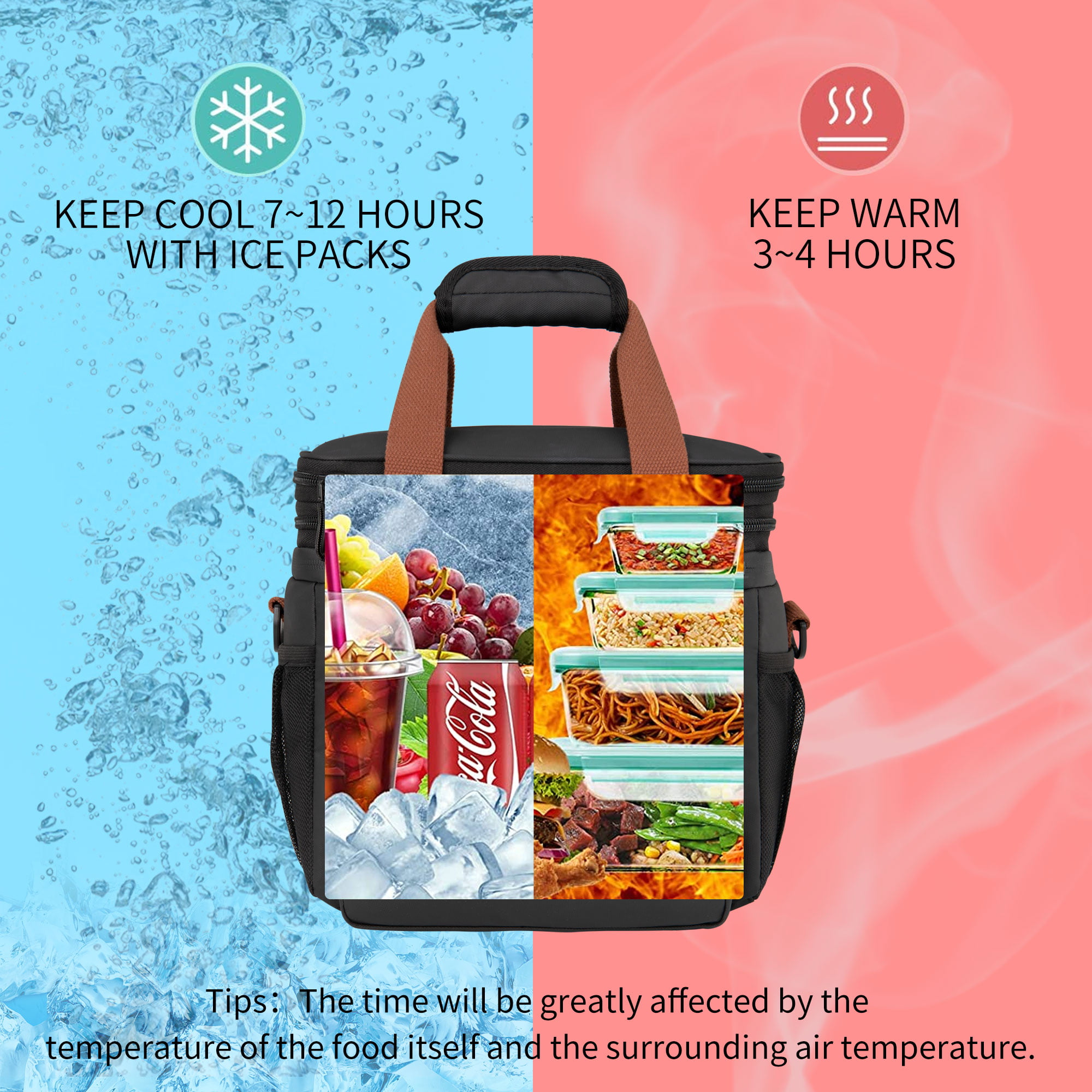 Upgrade your Lunchtime Large Insulated Bag Waterproof Tote Lunch Bag Ice  Pack Thickened Large Capacity Lunch Box Bag Picnic Bag with this Portable  Hot Ice Pack - Keeps food fresh for hours!