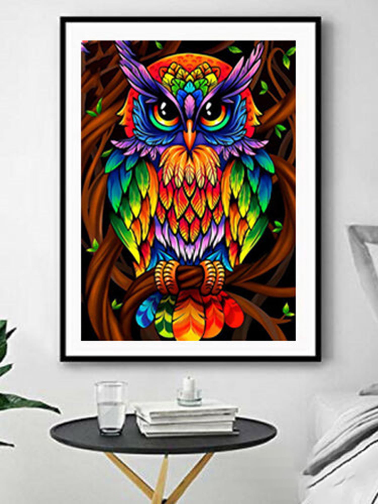 Owl Full Drill DIY 5D Diamond Painting Kit Art Embroidery Wall Decor Gift Crafts 