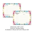 thumbnail image 2 of Floral Recipe Cards, Flower Recipe Cards, Floral Index Cards, Double Sided Recipe Notecards, 2 of 3