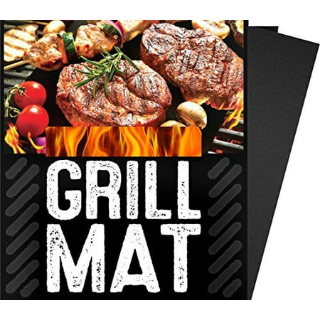 G & F BBQ Grill Sheets Mat ,100% Non Stick Safe ,Extra Thick,Reusable and Dishwasher safe, 3 piece of