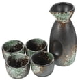thumbnail image 3 of Ensemble de Saké Japonais Pot en Céramique et Tasses Multi Style Rétro pour Rangement 70 oz, 3 of 9