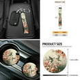 thumbnail image 6 of Yuyamidu Hummingbird Front Car Seat Covers Full Set of 12 Flower Steering Wheel Cover Seat Belt Pad Armrest Box Mat Trash Bin Rear View Mirror Cover Coasters Keychain Air Vent Pouch, Universal Fit, 6 of 6