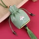 thumbnail image 4 of Bolsa de bolsita de estilo chino tradicional Qarigey verde, 4 of 6