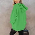 thumbnail image 4 of Wutalume Women's Casual Pocket Hoodie with Drawstring Pullover Sweatshirt Top, Fashionable and Comfortable for Everyday Wear,Green L, 4 of 6