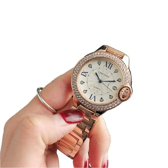 Women's fashion watch just with diamond set British watch