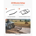 thumbnail image 5 of VEVOR Drag Harrow, 74" Width Tow Behind Drag Harrow, Q235 Steel Driveway Grader with Adjustable Bars & Pin Hitch, Support up to 50 lbs, Tractor Driveway Harrow for ATVs, Garden Lawn Tractors, 5 of 9