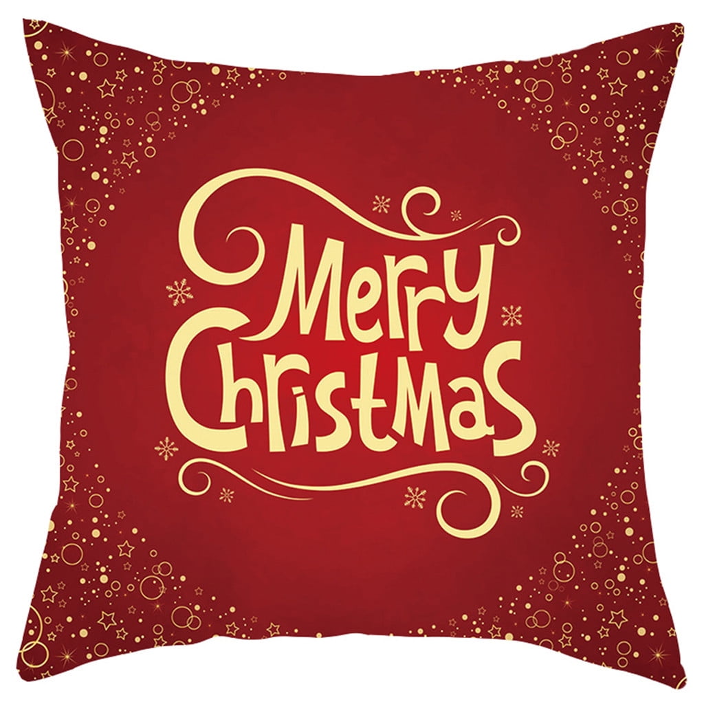 Kinds Of Merry Christmas Short Plush Pillowcase Sofa Pad Set Fashion 18x18 Inch 