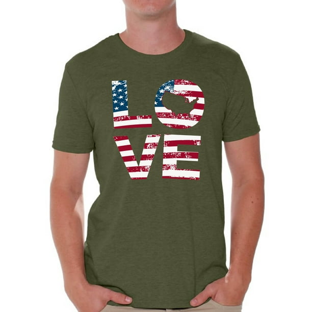 Awkward Styles - Awkward Styles American Flag Love Men Shirt 51 States 4th of July Men T shirt