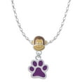 thumbnail image 1 of Delight Jewelry Silvertone Medium Translucent Purple Paw Mia Monkey Charm Necklace, 1 of 4