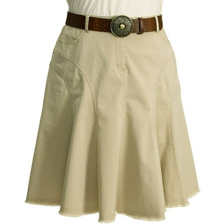 Women's Plus Flared Skirt with Belt