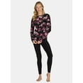 thumbnail image 2 of ClimateRight by Cuddl Duds Stretch Fleece Women's Long Sleeve Crew Neck Base Layer Top, Sizes XS to 4X, 2 of 4