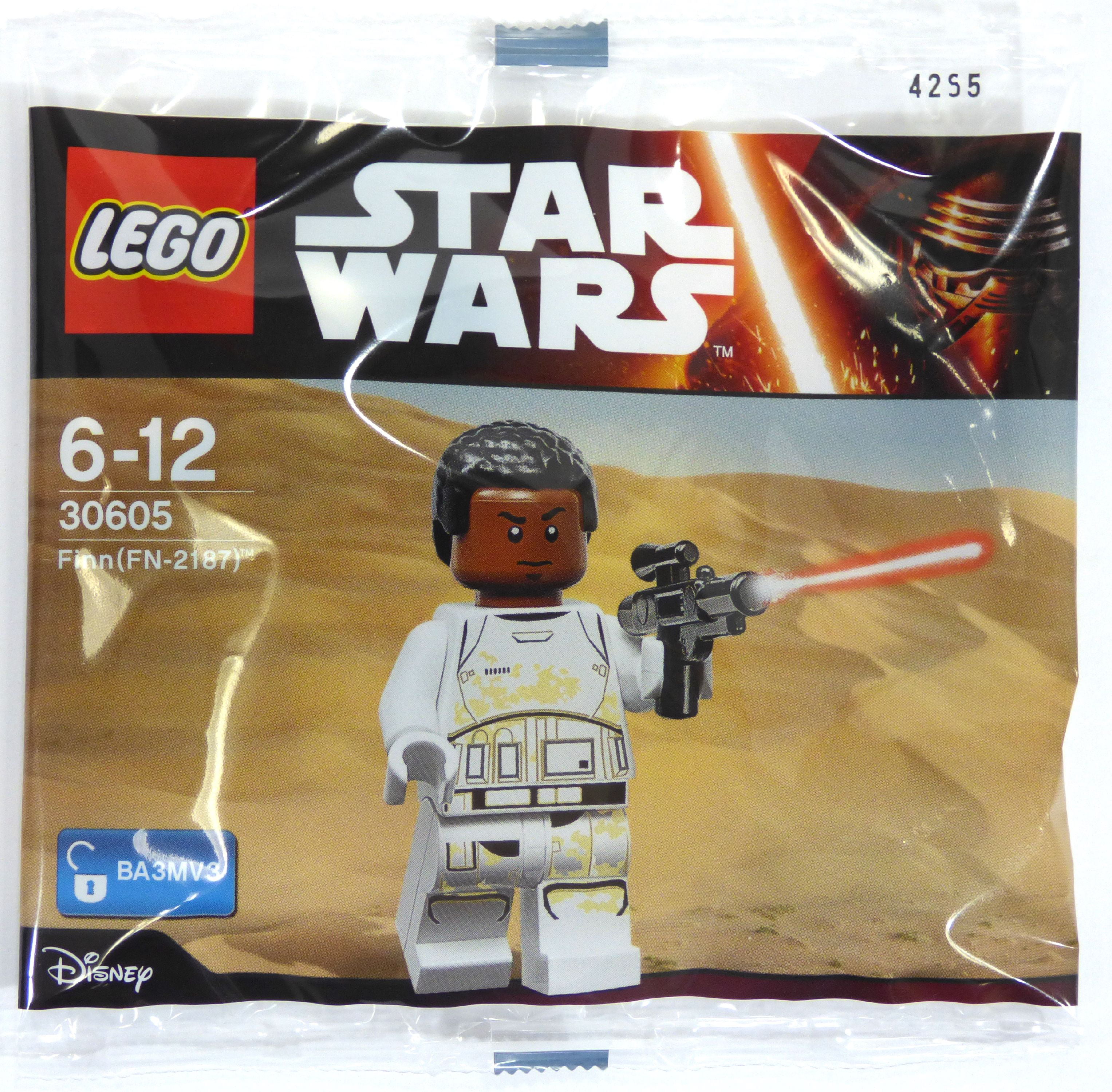 FN-2187 Minifig LEGO Star Wars Finn Minifigure from polybag 30605 NEW