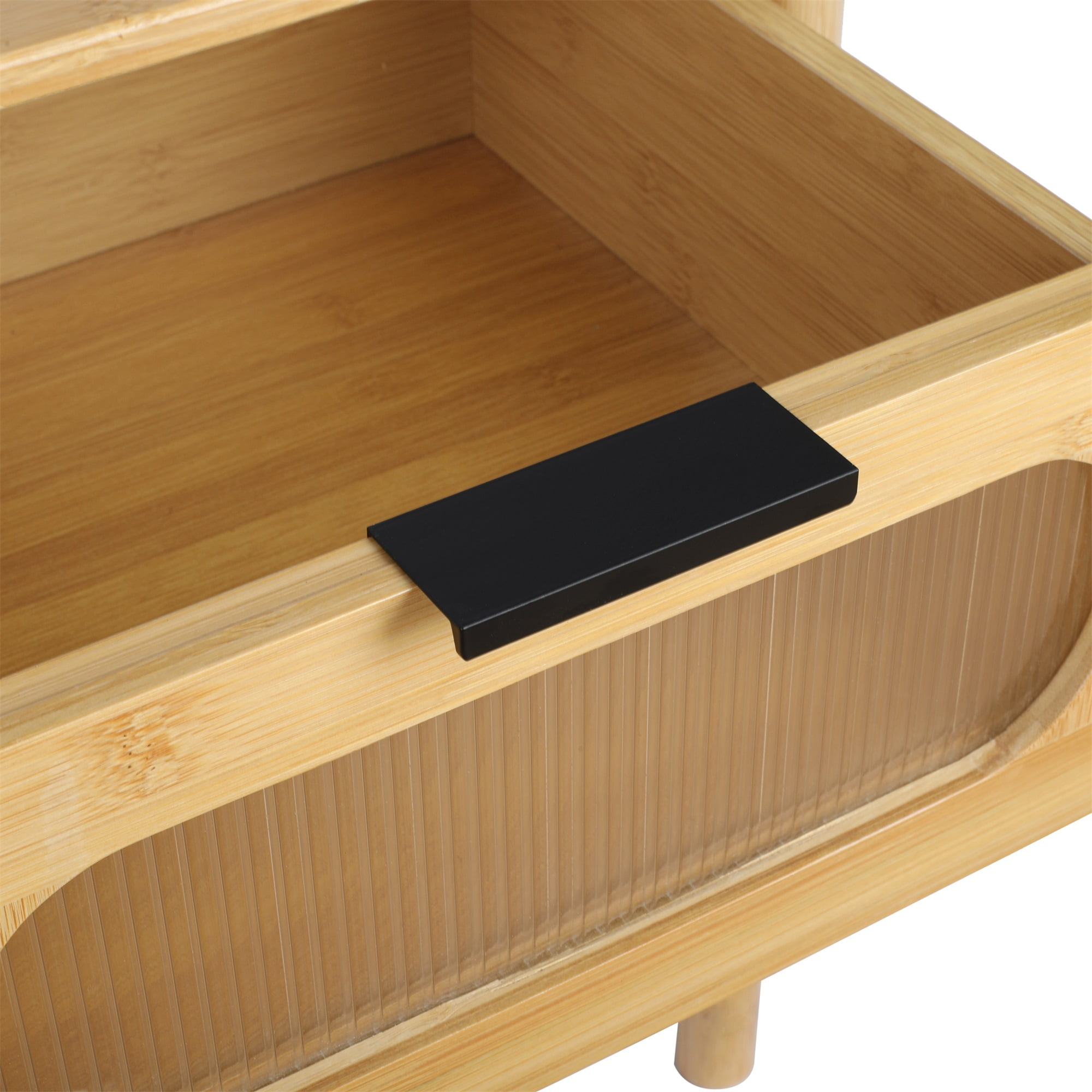 Resenkos Natural Bamboo Accent End Table for Bedroom with Drawer Resenkos Natural Bamboo Accent End Table for Bedroom with Drawer