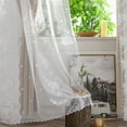thumbnail image 5 of Mix Match Embroiered Sheer Overlay Room Darkening Drapes, 2 panels Double Layer curtains 52*84inch Grommet Panels for Bedroom & Living Room, 5 of 5