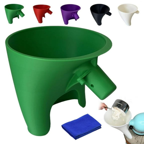 2025 Countess Flour Funnel for Kitchen Aid Mixer,Flour Funnel- Stand Mixer Attachment,for Kitchen Aid Artisan Ksm150 5-Quart Tilt-Head Stand Mixer,for Egg Liquid and Both Flour,Enables Guided Pouring