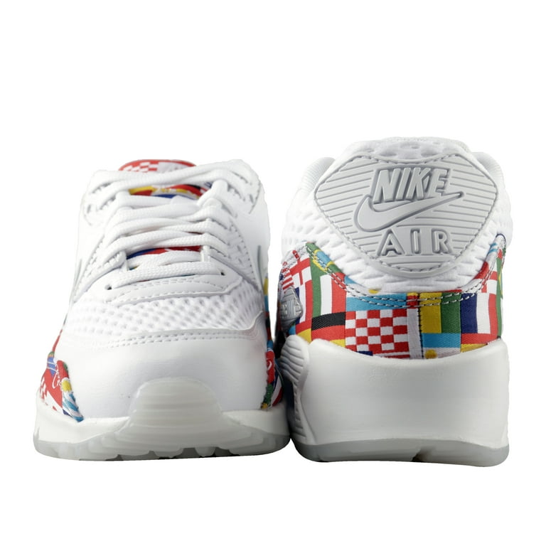 Mens Nike Air Max 90 NIC Flag White Multi Color AO511 - Walmart.com