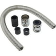 thumbnail image 2 of 36 In Flexible Radiator Hose, Stainless Steel, Chrome Cover Caps, 2 of 5