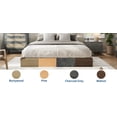 thumbnail image 1 of Minimalist Wooden Platform Bed Frame - Queen Size, Water-Washed Black, No Headboard, Sturdy Slat Support, No Box Spring Needed, Easy Assembly, 1 of 8