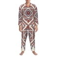 thumbnail image 3 of Balery Fashion Tatreez2 Pijama para Hombre de Dos Piezas con Manga Larga, Conjunto de Dormir y Descanso Suave con Bolsillos-Small, 3 of 7