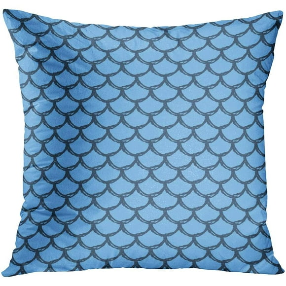 EREHome Fish Scale Reptile Dragon Skin Tillable for Your Design Swimwear Blue Mermaid Tail with Underwater Throw Pillowcase Cover Cushion Case Home Decor 16x16 inch