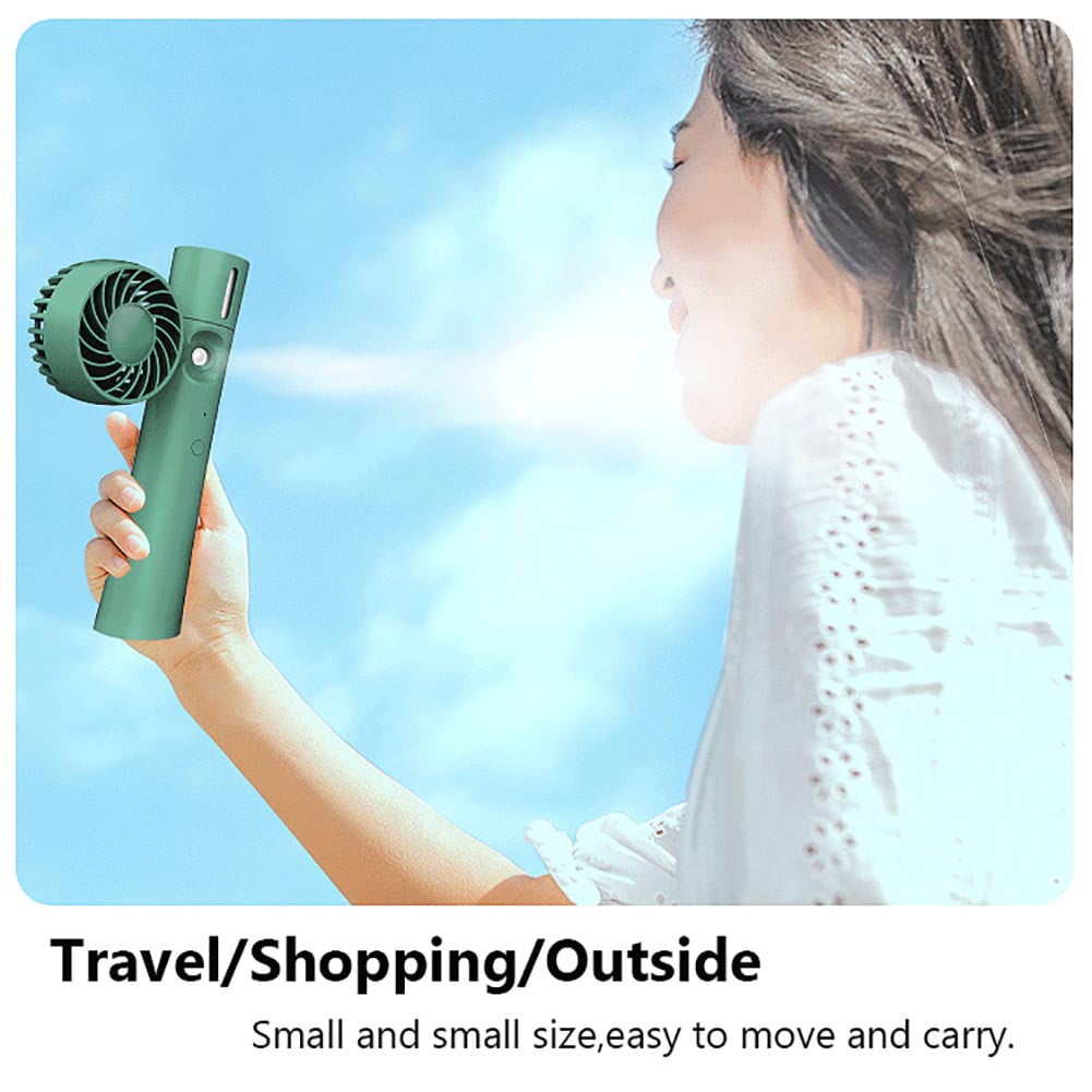 Lowestbest Portable Fan, Three-in-One Handheld Fan with Spray and Colorful Lights