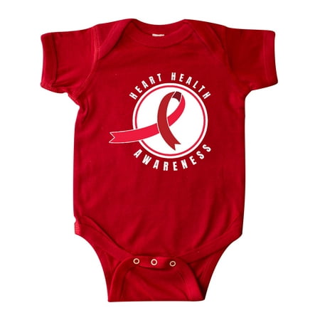 

Inktastic Heart Health Awareness Red Ribbon in Circle Gift Baby Boy or Baby Girl Bodysuit