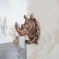 thumbnail image 4 of Perchero y llavero de pared Vhermosa con ganchos de cabeza de animal vintage dorados, 4 of 8