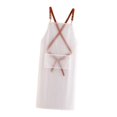thumbnail image 4 of Delantal impermeable Delantal de cocina Correas ajustables Delantal de chef resistente a prueba de aceite para Blanco, 4 of 9