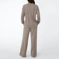 thumbnail image 4 of SUNBS Two Piece Sets for Women Fall Outfits Lounge Sets Mock Neck Tops Wide Leg Pants Vacation Travel Airport Outfits, 4 of 7