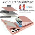 thumbnail image 4 of Dteck for Samsung Galaxy S21+ Plus Case with RFID Blocking Card Holder, Galaxy S21 Plus Crossbody Wallet Case Shockproof Purse PU Leather Protective Back Cover 6.6 Inch,Rosegold, 4 of 9