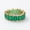 Rose Plated, variant on Baguette Cut Emerald Eternity Ring, Stackable Ring, Women Jewelry, Matching Band Ring, Nature Inspired Ring, Proposal Ring, Handmade Jewelry