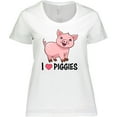 thumbnail image 3 of Inktastic I Love Piggies- Cute Pig Women's Plus Size T-Shirt, 3 of 5