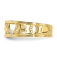 thumbnail image 4 of 10K Yellow Gold Ring Band Toe Luck, Size 6, 4 of 5
